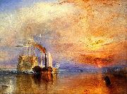 The fighting Temeraire tugged to her last berth to be broken up,, Joseph Mallord William Turner